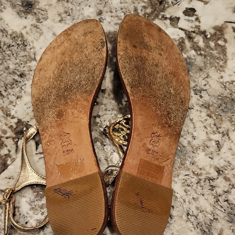 Tory Burch Metallic Gold Sandals - Picture 4 of 4